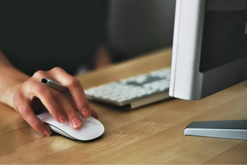 person working at the computer